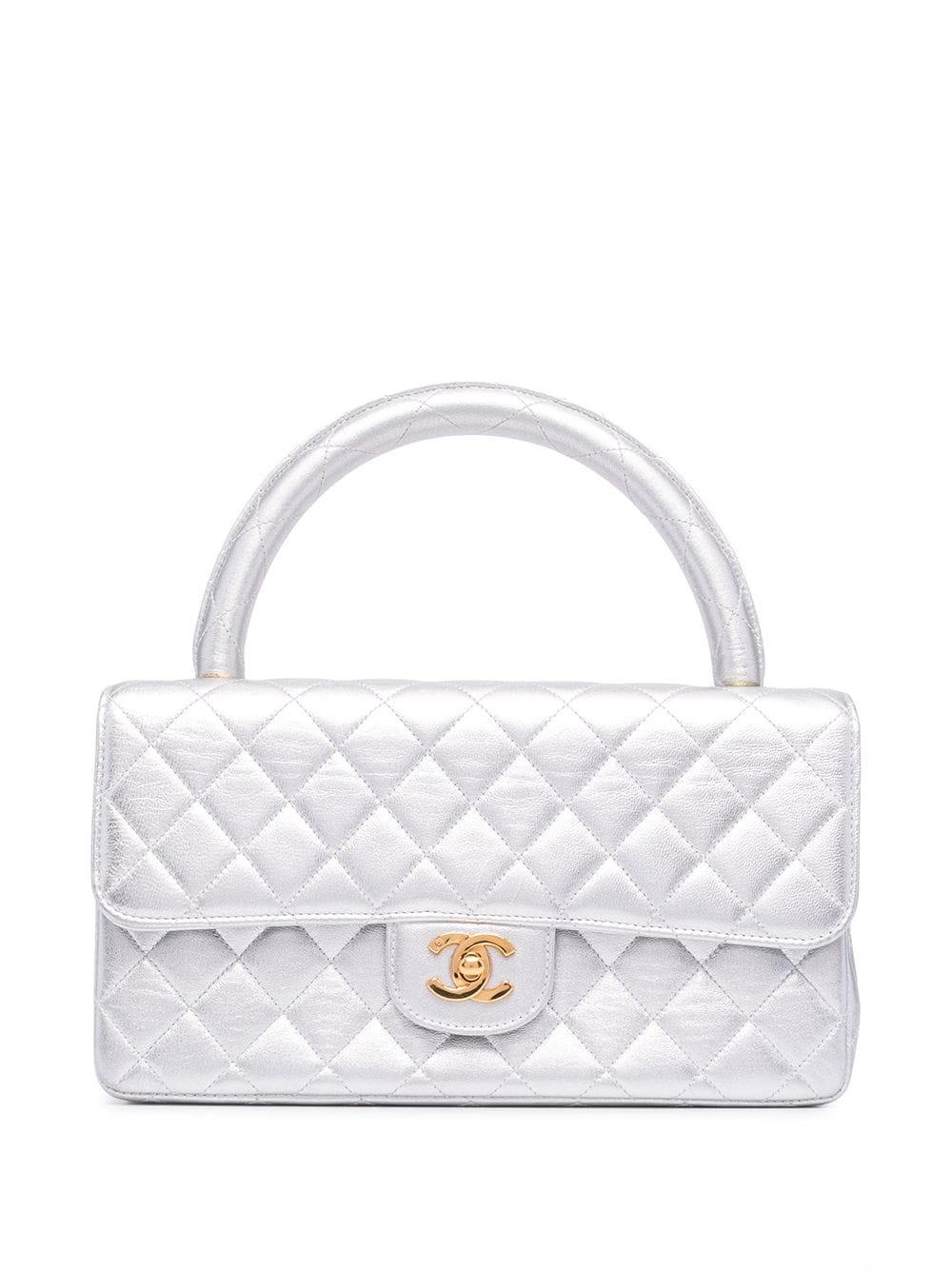 CHANEL Pre-Owned 1992 diamond-quilted rectangle-shaped handbag - Silver von CHANEL Pre-Owned