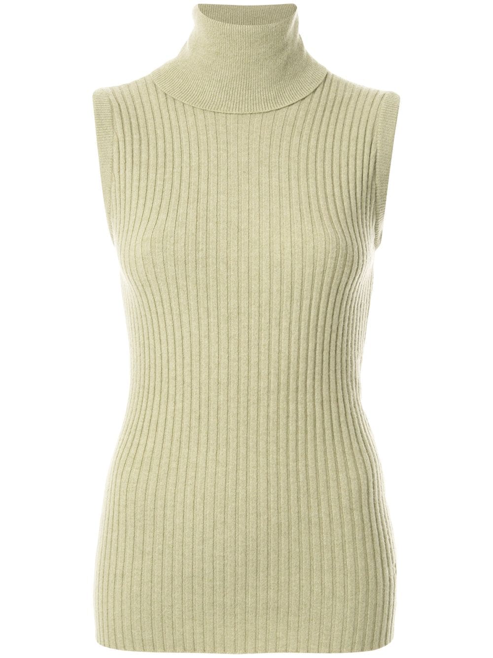 CHANEL Pre-Owned 1993 ribbed knitted top - Green von CHANEL Pre-Owned