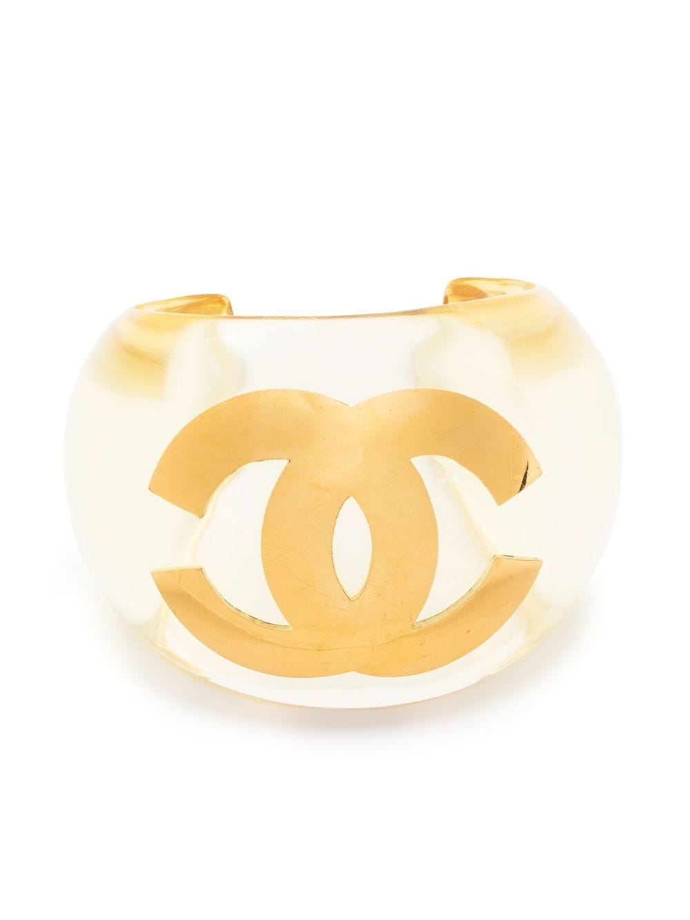 CHANEL Pre-Owned 1995 CC logo cuff bracelet - Yellow von CHANEL Pre-Owned