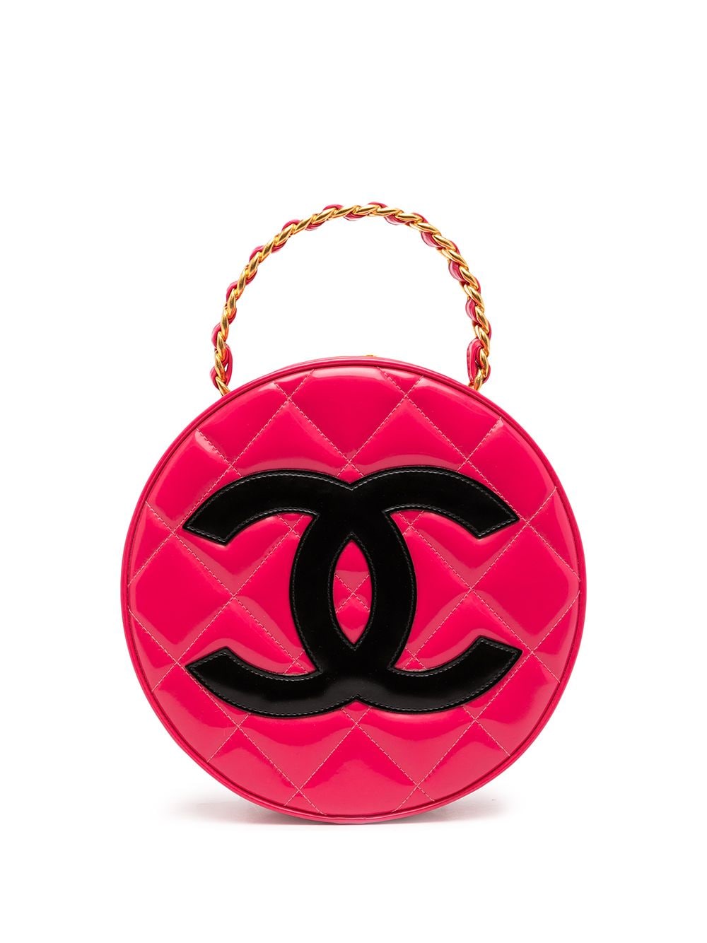 CHANEL Pre-Owned 1995 diamond-quilted CC handbag - Pink von CHANEL Pre-Owned