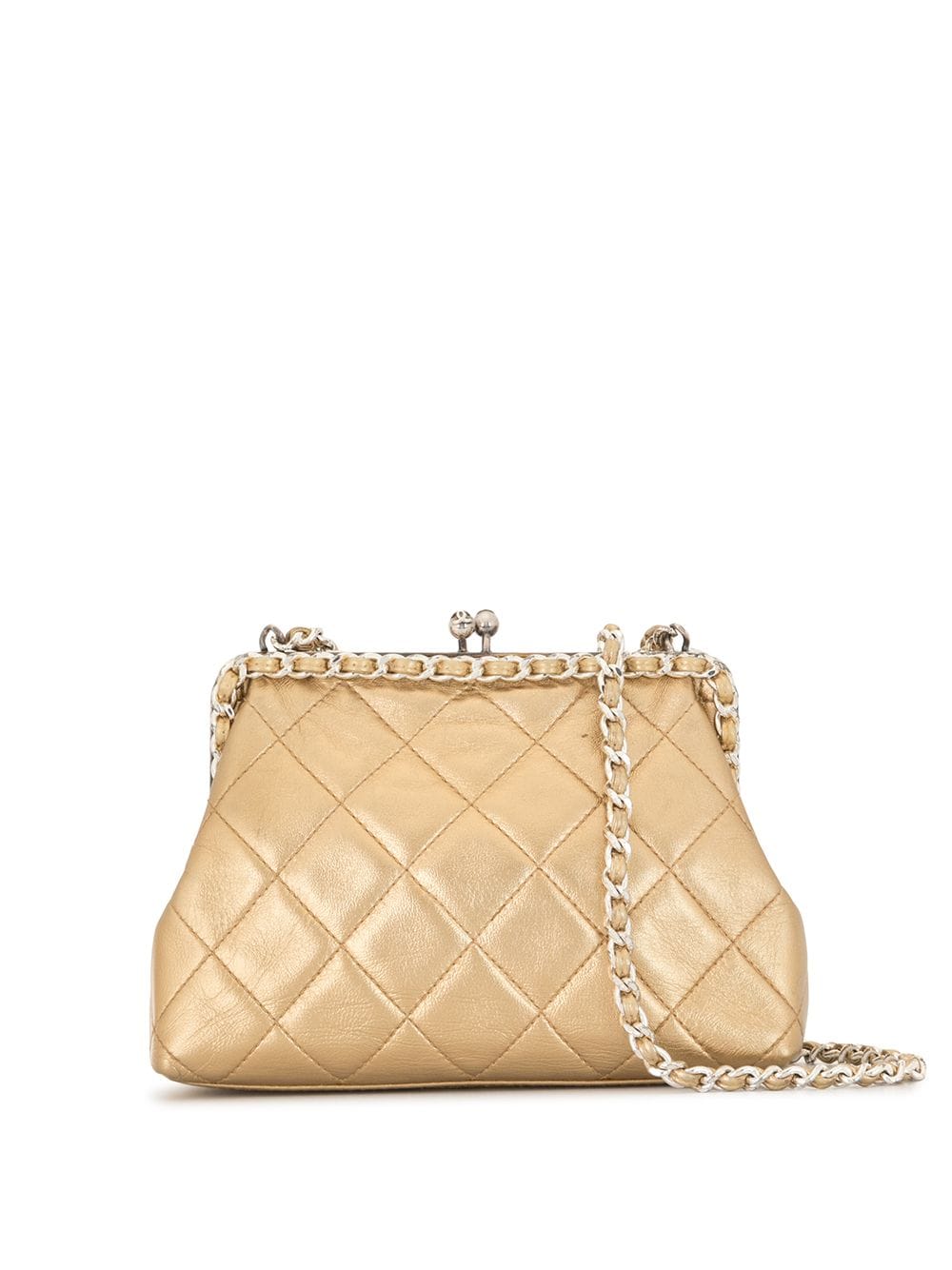 CHANEL Pre-Owned 1995 diamond quilted chain crossbody bag - Gold von CHANEL Pre-Owned