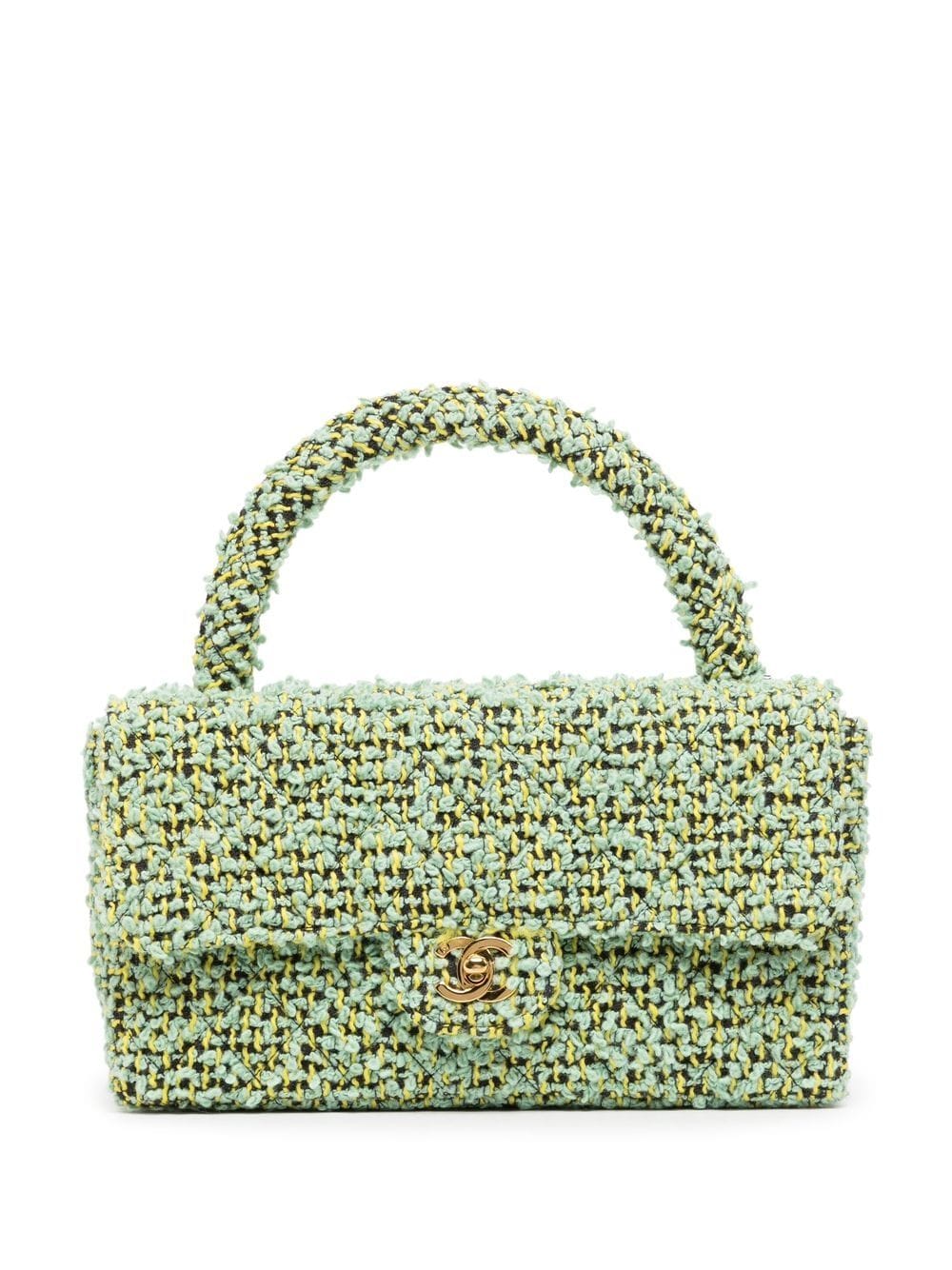 CHANEL Pre-Owned 1995 tweed Classic Flap handbag - Green von CHANEL Pre-Owned