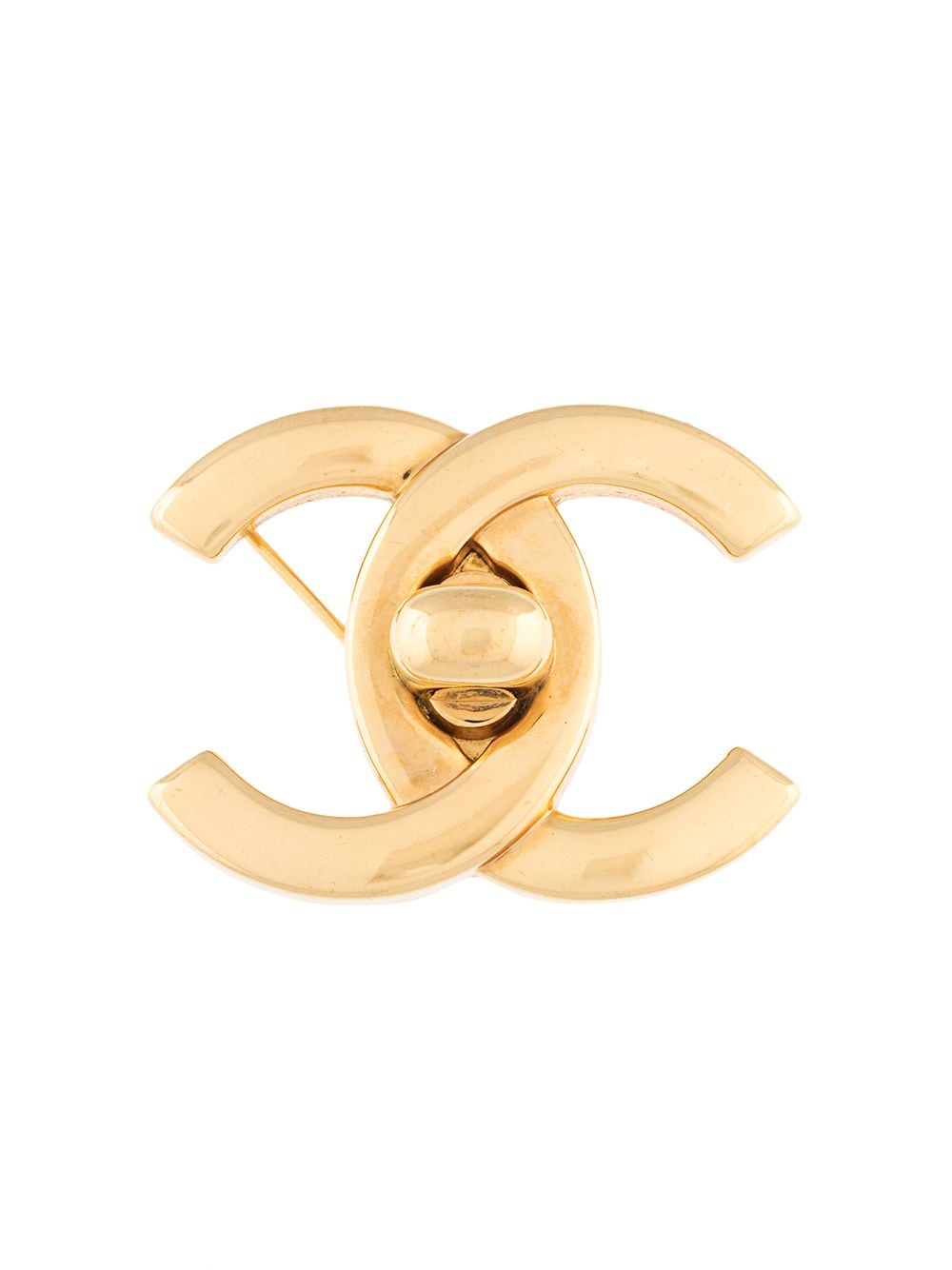 CHANEL Pre-Owned 1996 CC turn-lock brooch - Gold von CHANEL Pre-Owned