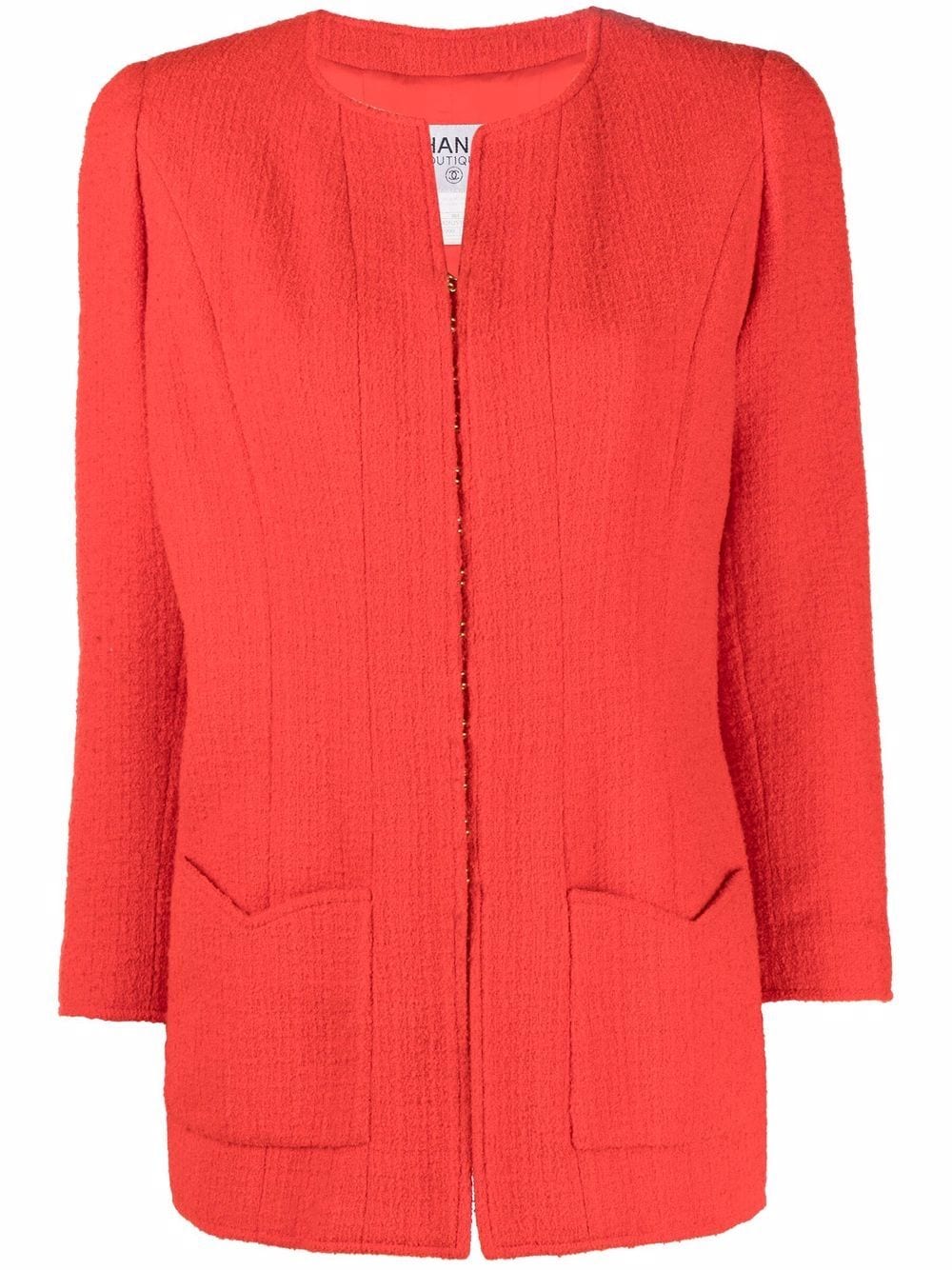 CHANEL Pre-Owned 1996 collarless blazer - Red von CHANEL Pre-Owned