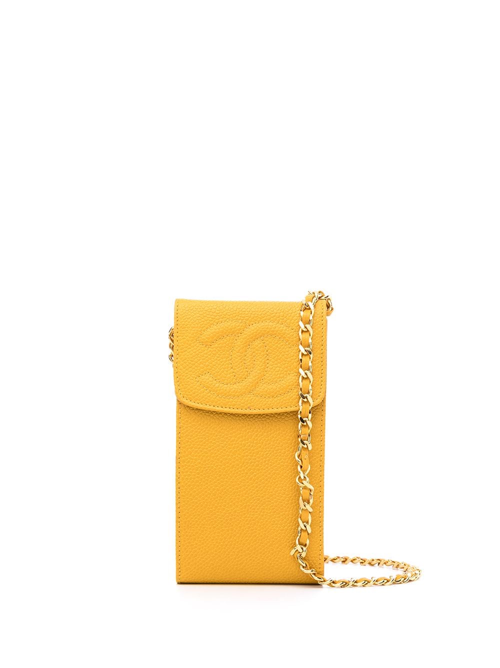 CHANEL Pre-Owned 1997 CC logo-embossed mini bag - Yellow von CHANEL Pre-Owned