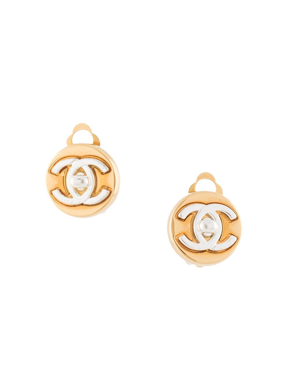 CHANEL Pre-Owned 1997 CC turn-lock button earrings - Gold von CHANEL Pre-Owned
