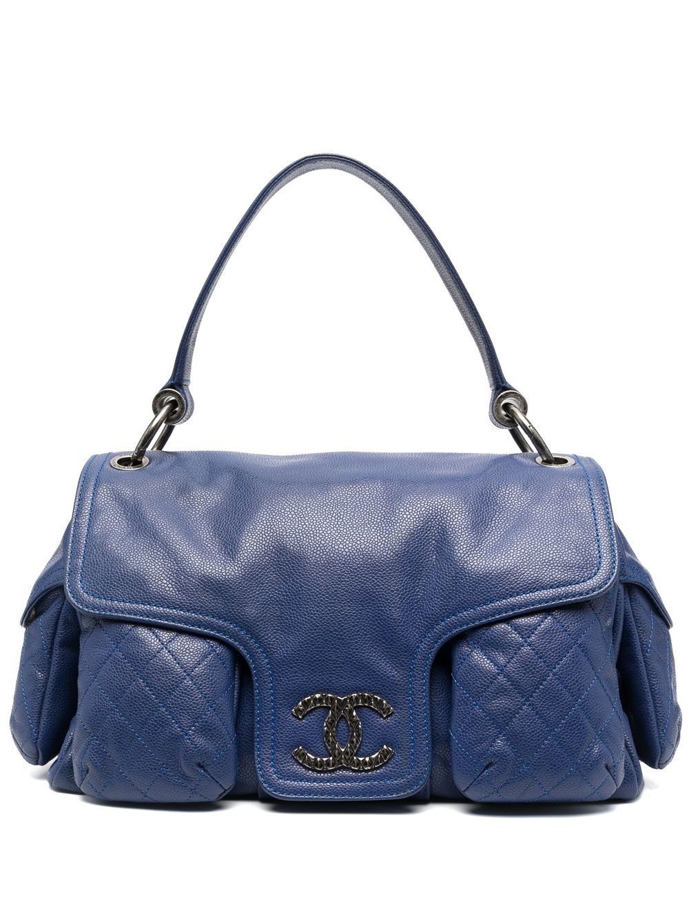 CHANEL Pre-Owned 2009-2010 large diamond-quilted flap handbag - Purple von CHANEL Pre-Owned