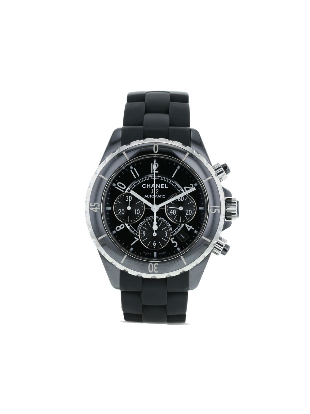 CHANEL Pre-Owned 2010 pre-owned Chanel J12 Chronograph 41mm - Black von CHANEL Pre-Owned