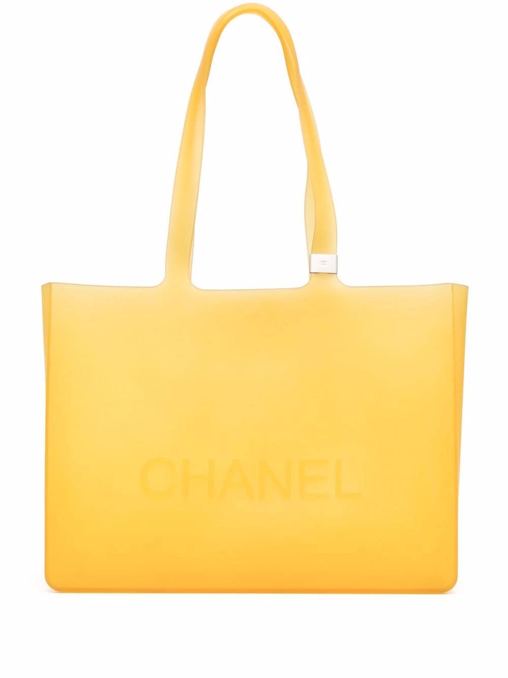CHANEL Pre-Owned 2010s debossed-logo tote bag - Yellow von CHANEL Pre-Owned