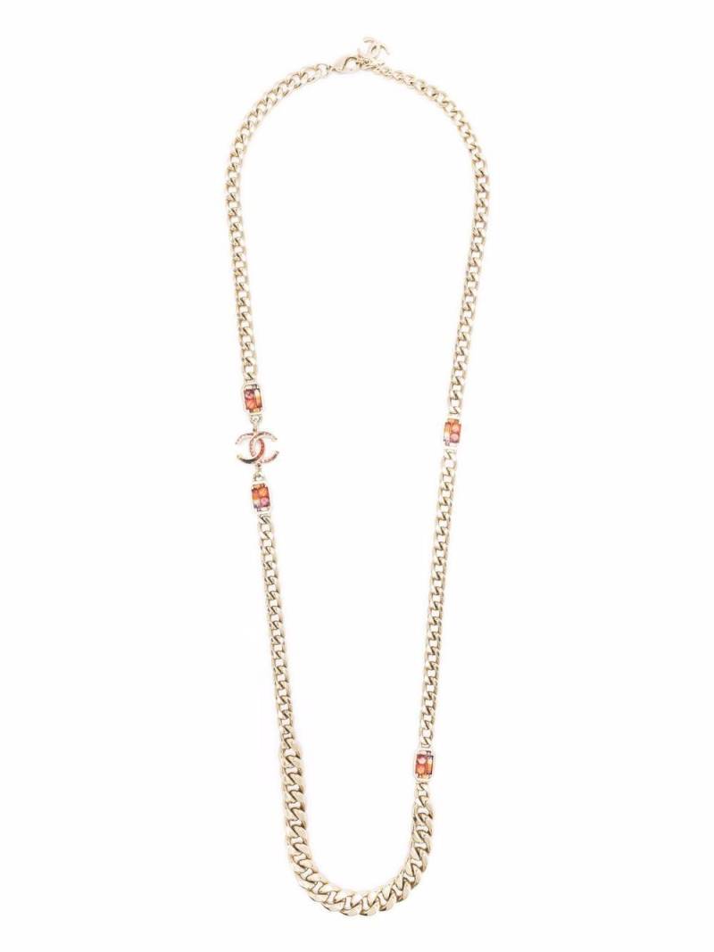 CHANEL Pre-Owned 2015 logo long necklace - Gold von CHANEL Pre-Owned