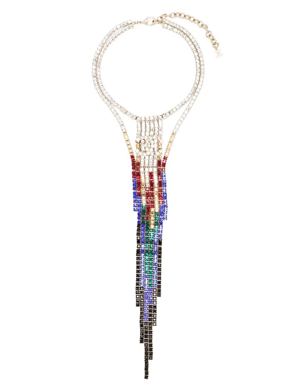 CHANEL Pre-Owned 2019 rainbow rhinestone necklace - Silver von CHANEL Pre-Owned