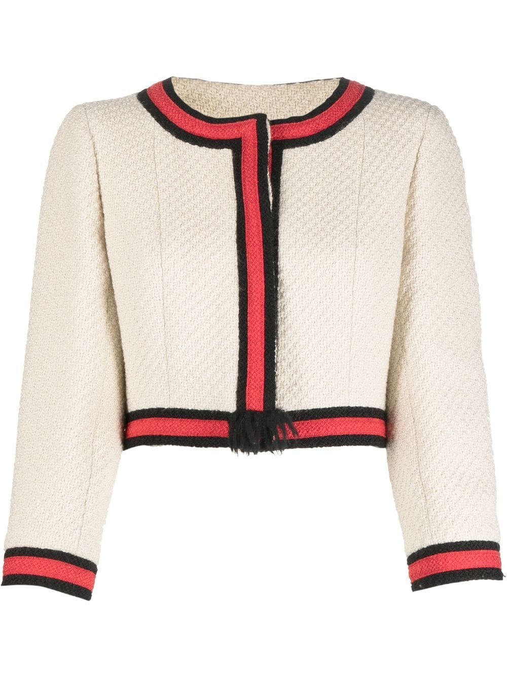 CHANEL Pre-Owned bouclé cropped jacket - Neutrals von CHANEL Pre-Owned
