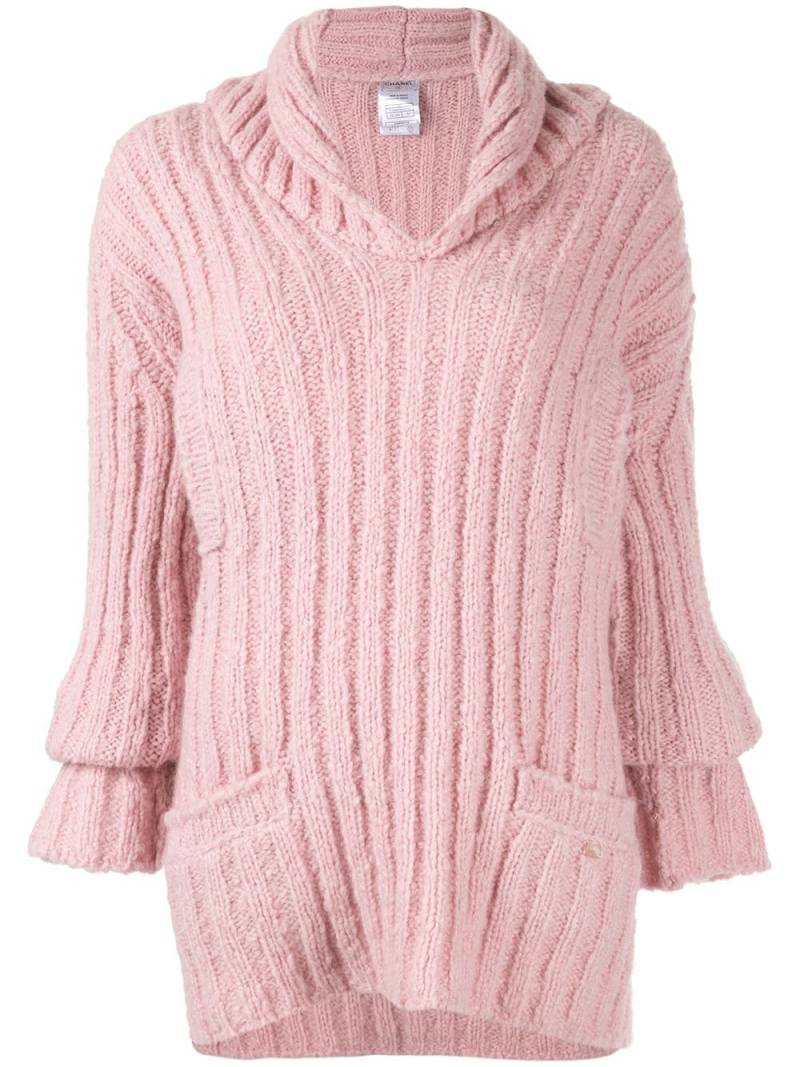 CHANEL Pre-Owned 2004 ribbed-knit jumper - Pink von CHANEL Pre-Owned