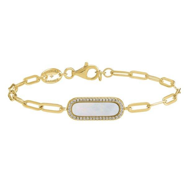 Goldenes Silberarmband Damen  18cm von Charles Garnier