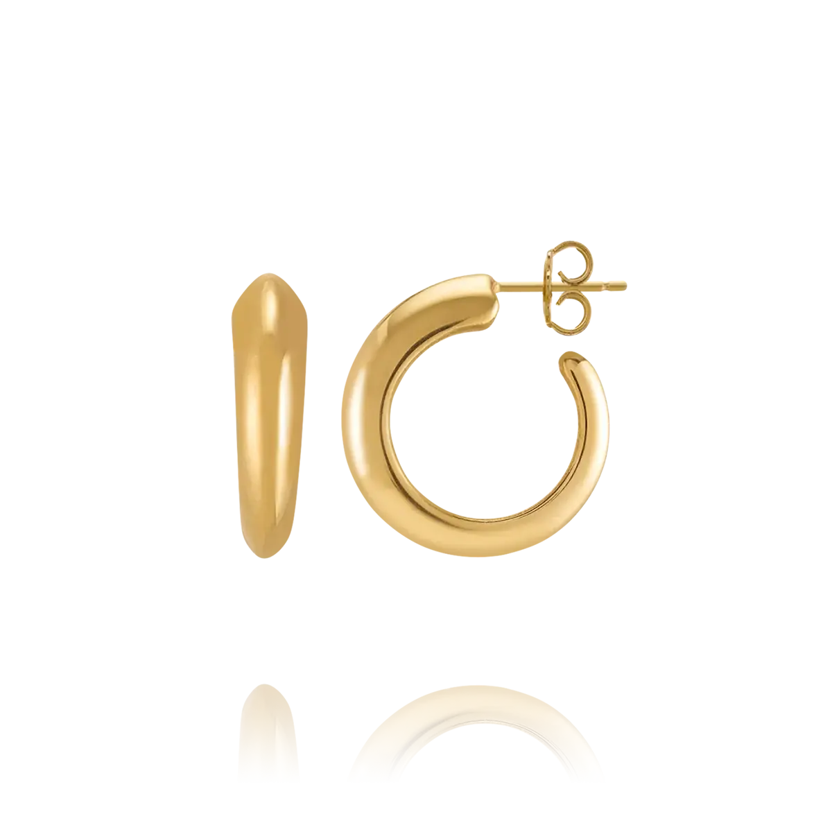 Kreolische Ohrringe Formes Aus Goldenem Silber Damen Gold 50mm von Charles Garnier