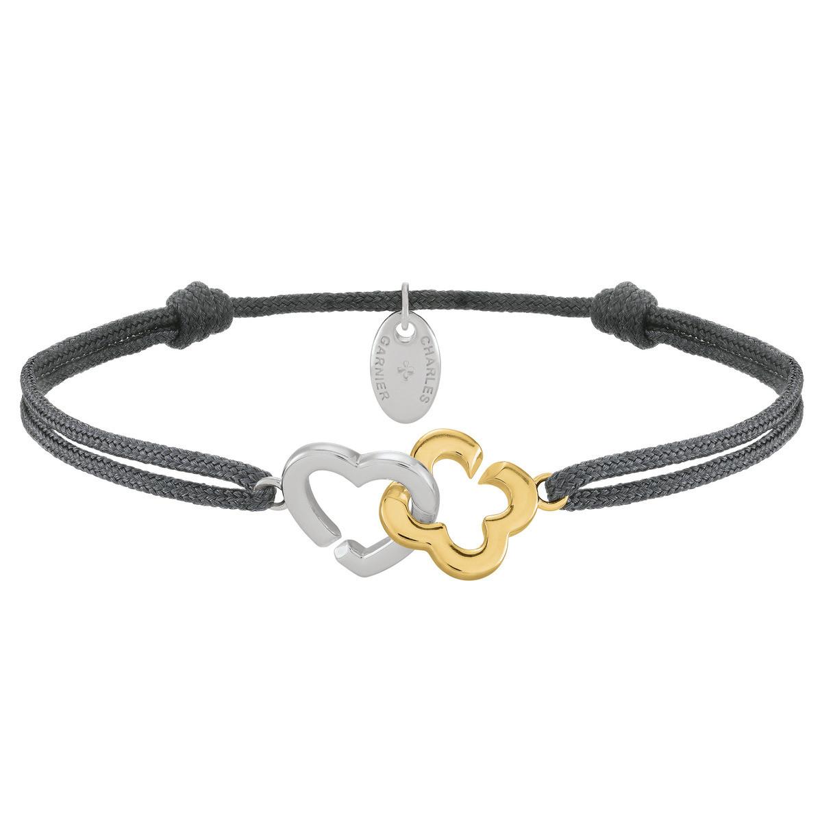 Passion Herz- Und Kleeblatt-armband In Silber Und Goldsilber Damen Multicolor 16+3CM von Charles Garnier