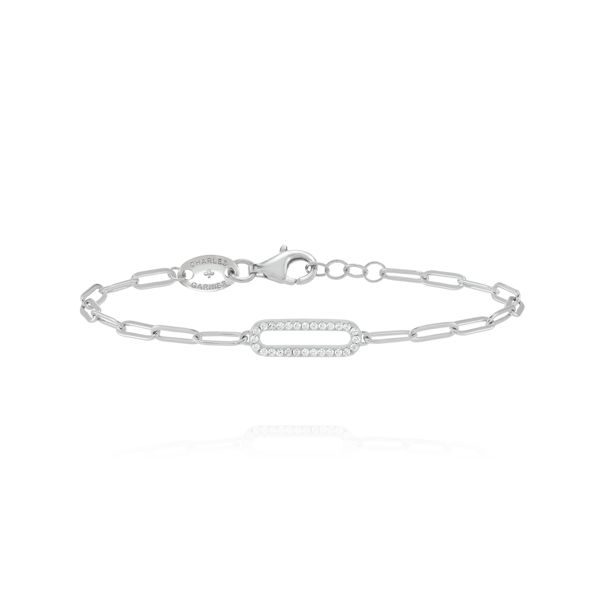 Styles-armband Aus Silber Und Zirkonoxiden Damen Silber 18+2CM von Charles Garnier