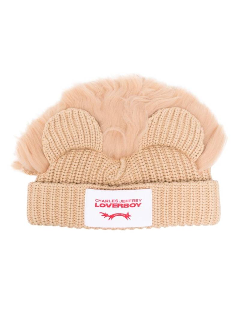 Charles Jeffrey Loverboy Chunky Lion beanie - Neutrals von Charles Jeffrey Loverboy