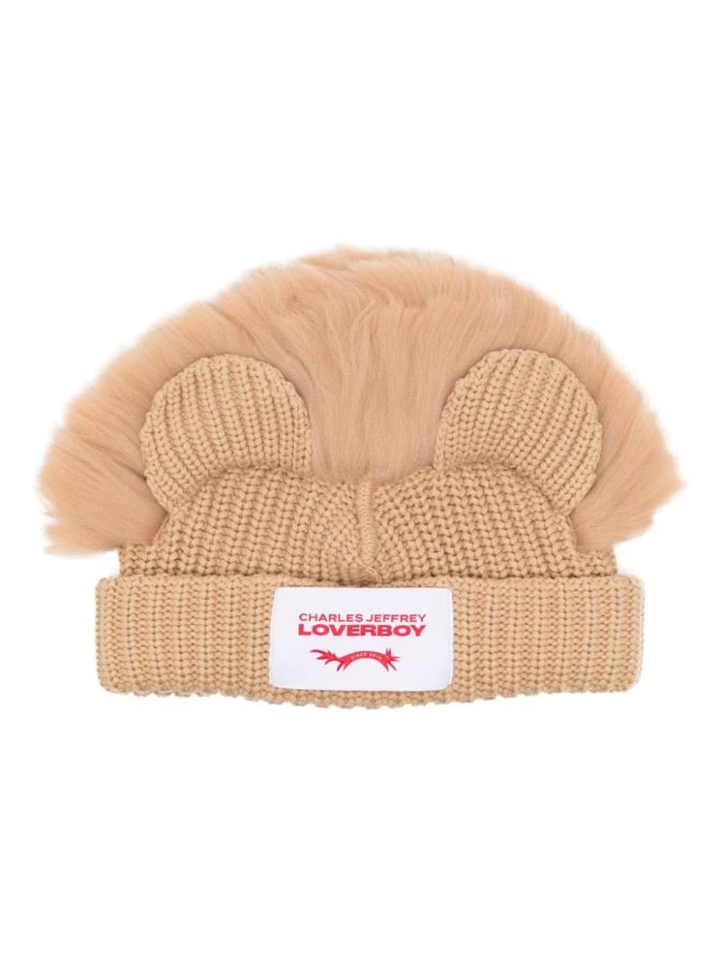 Charles Jeffrey Loverboy Chunky Lion cotton beanie - Brown von Charles Jeffrey Loverboy