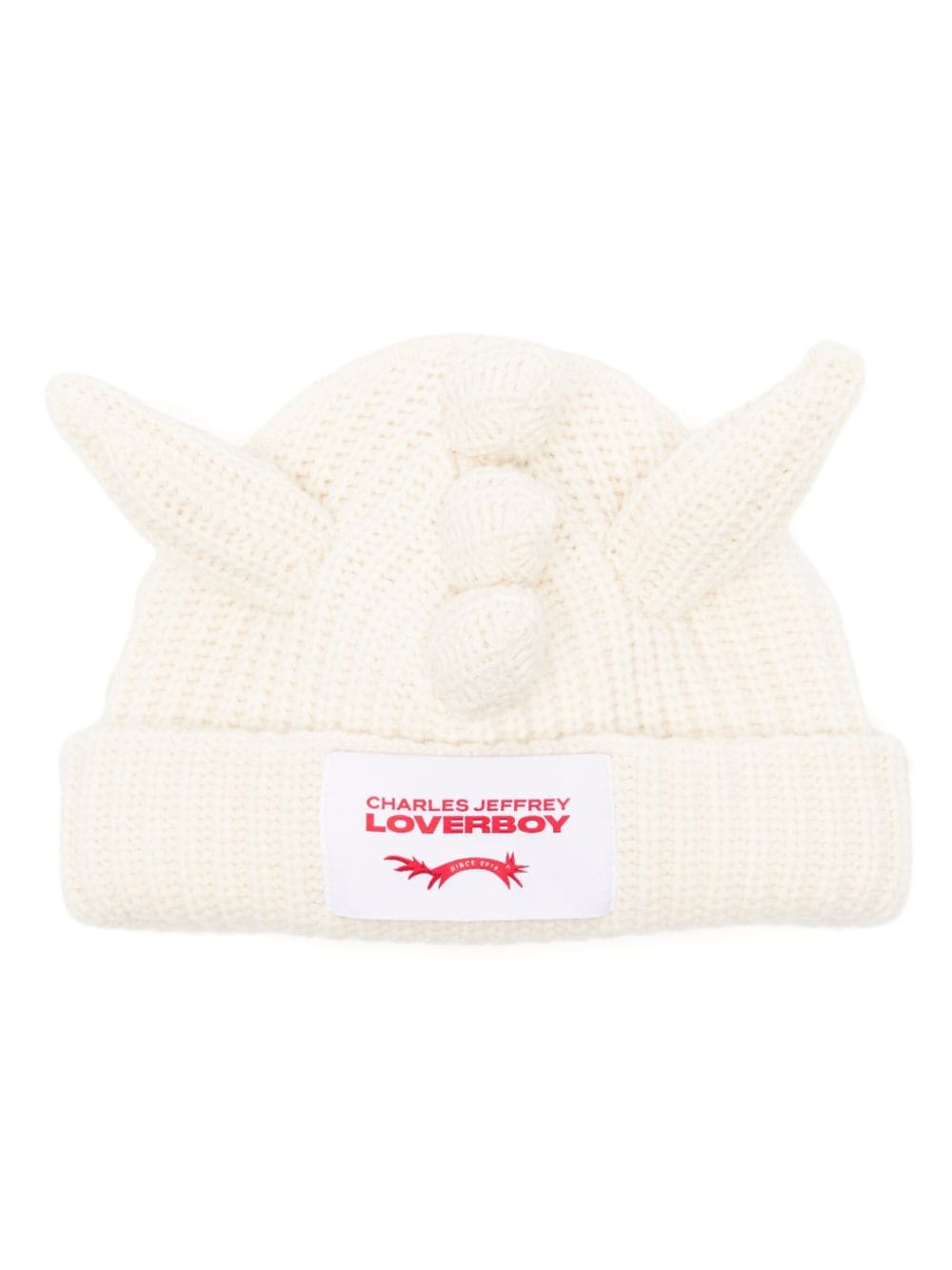 Charles Jeffrey Loverboy chunky dragon beanie - White von Charles Jeffrey Loverboy