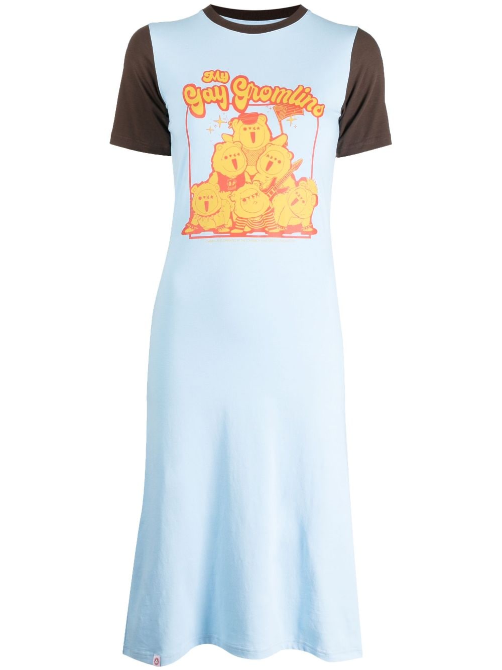 Charles Jeffrey Loverboy graphic-print cotton dress - Blue von Charles Jeffrey Loverboy