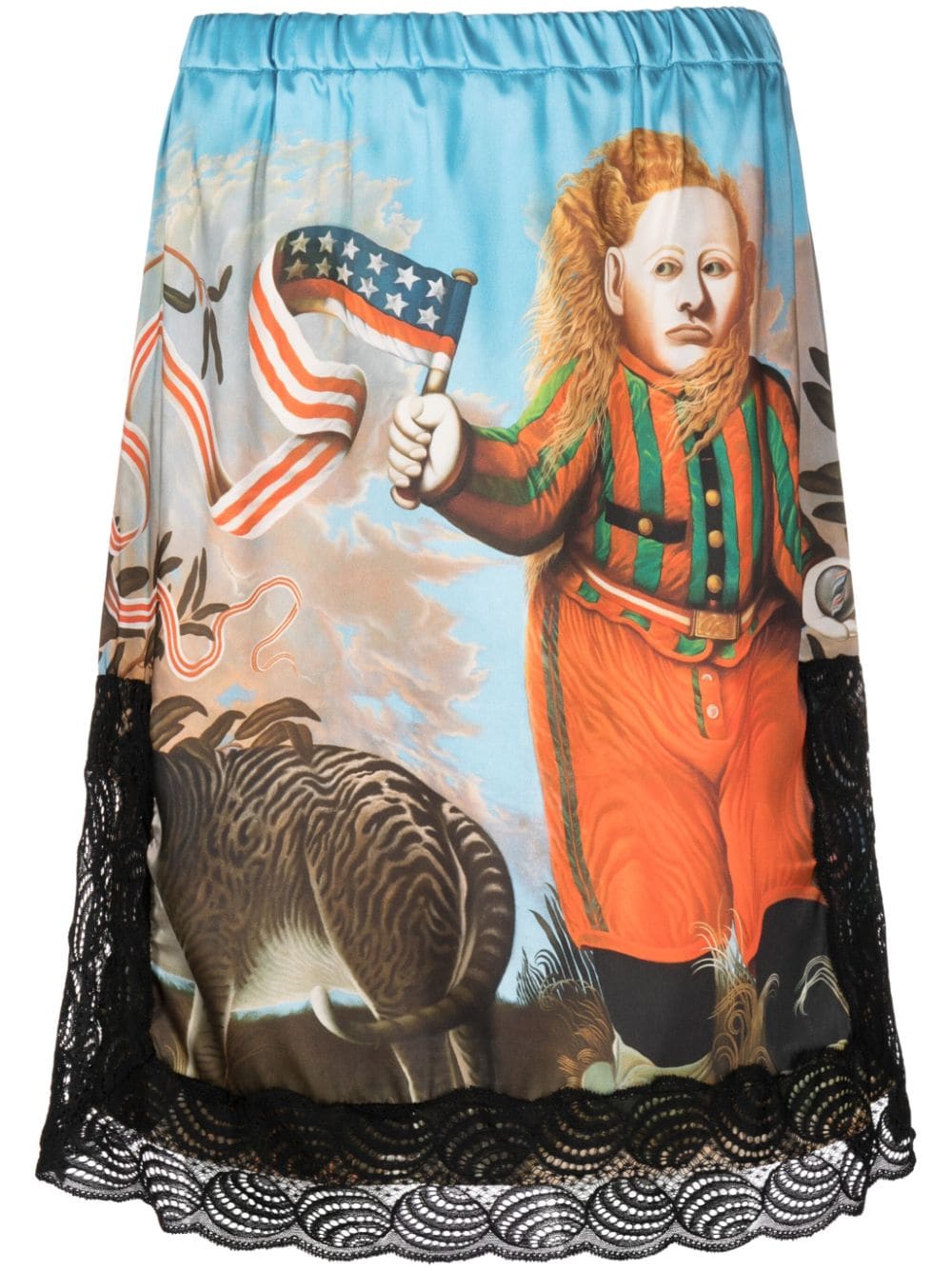 Charles Jeffrey Loverboy x John Byrne surrealist-print miniskirt - Blue von Charles Jeffrey Loverboy