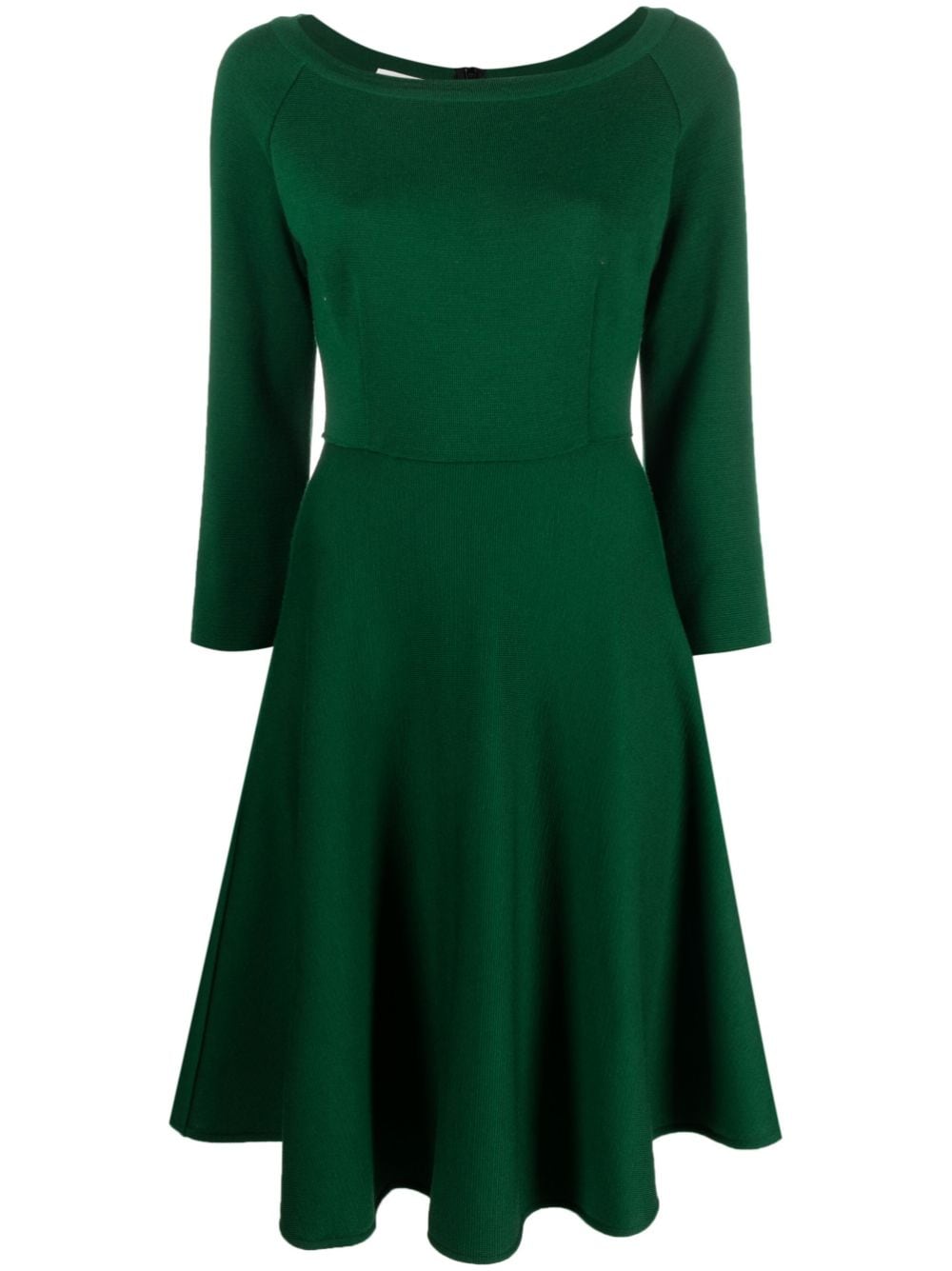 Charlott long-sleeve wool midi dress - Green von Charlott