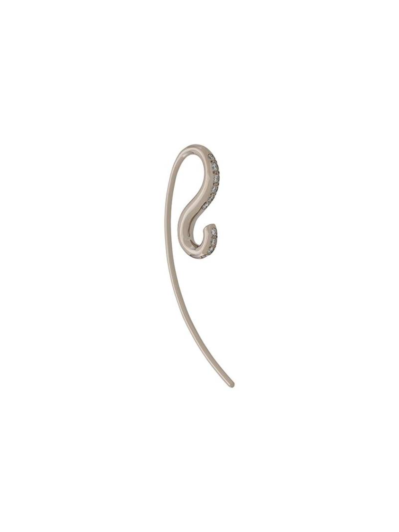 Charlotte Chesnais 18kt white gold Petit Hook diamond single earring - Silver von Charlotte Chesnais