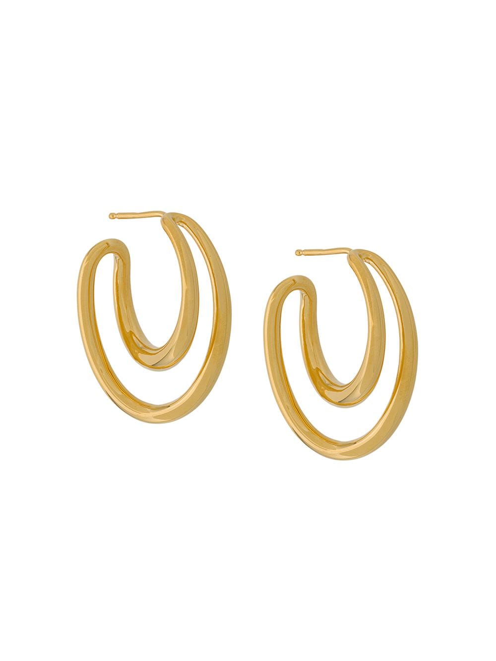 Charlotte Chesnais Initial hoop earrings - Gold von Charlotte Chesnais