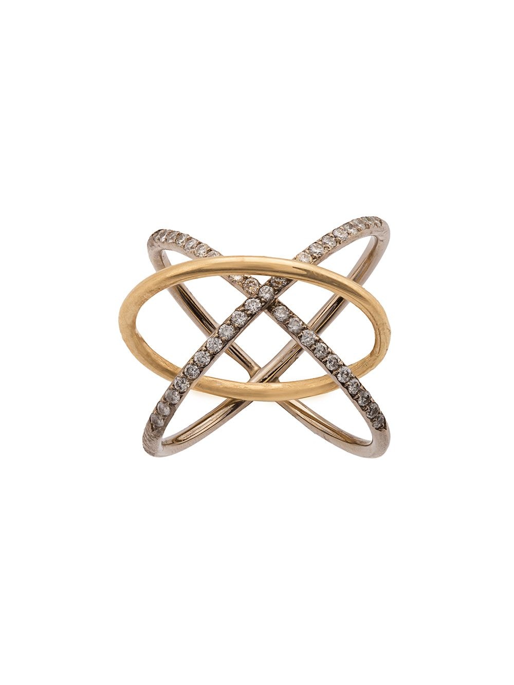 Charlotte Chesnais 18kt yellow gold XO diamond ring von Charlotte Chesnais