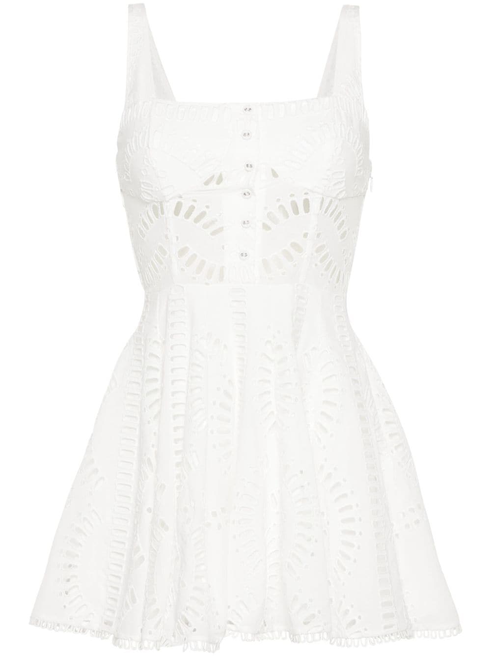 Charo Ruiz Ibiza Ricka broderie-anglaise mini dress - White von Charo Ruiz Ibiza