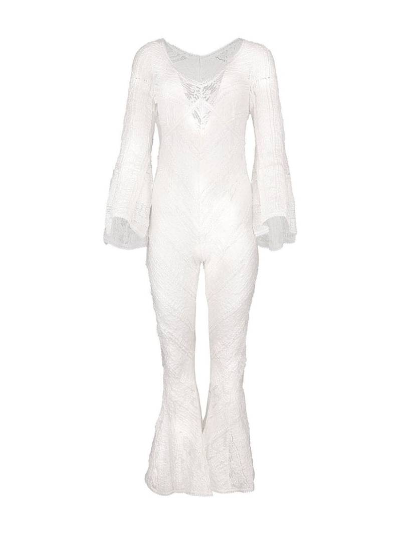 Charo Ruiz Ibiza Risha lace-embellished jumpsuit - White von Charo Ruiz Ibiza