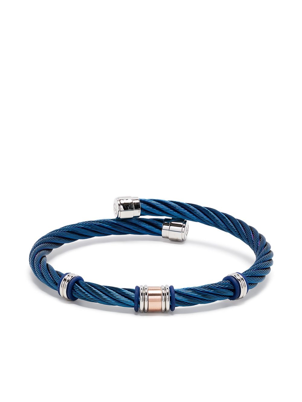 Charriol Celtic cable torque bangle - Blue