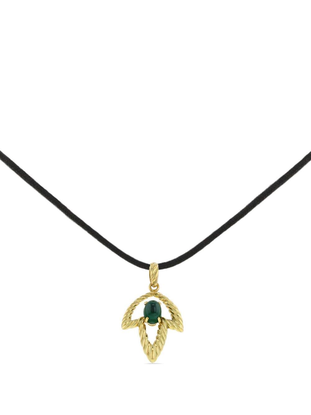 Chaumet 1970s 18kt yellow gold Malachite pendant charm von Chaumet