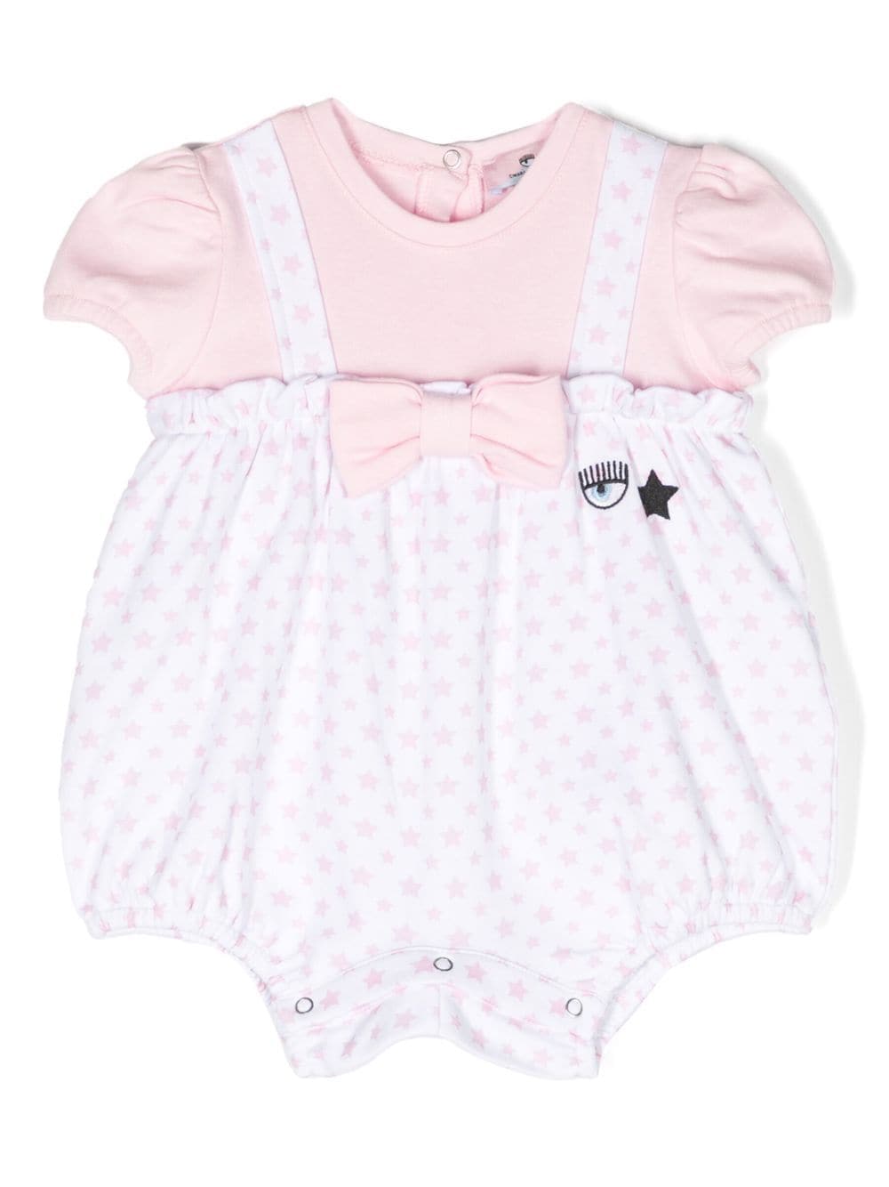 Chiara Ferragni Kids bow-detail overalls body - Pink von Chiara Ferragni Kids