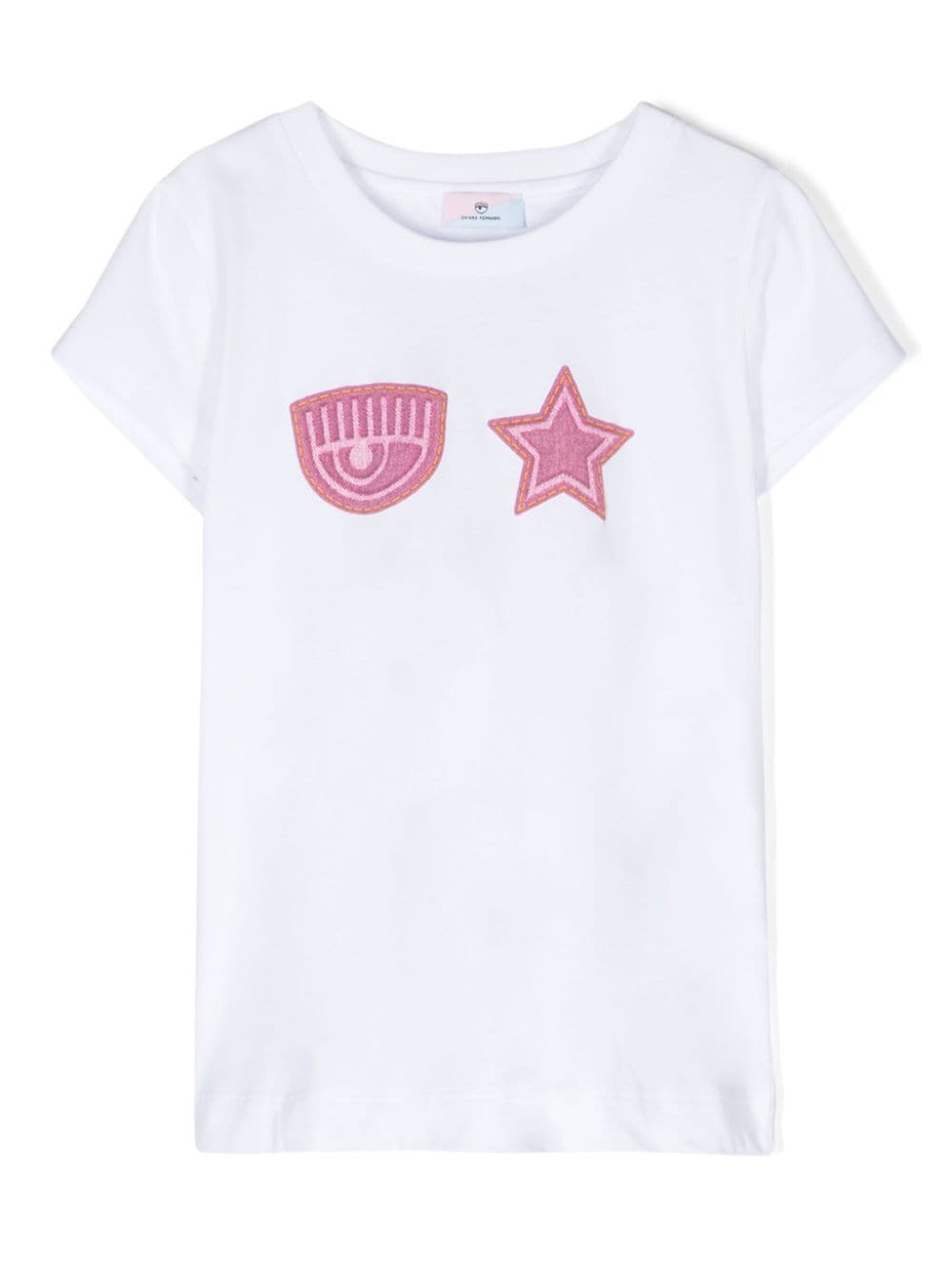 Chiara Ferragni Kids Eye Star cotton T-shirt - White von Chiara Ferragni Kids