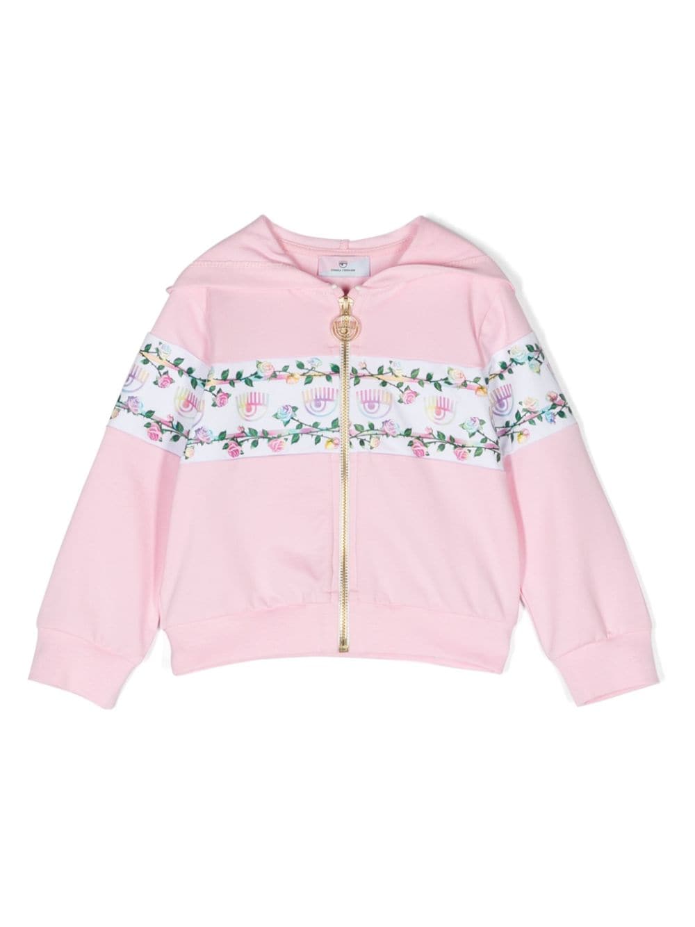 Chiara Ferragni Kids Eyelike-motif hooded jacket - Pink von Chiara Ferragni Kids