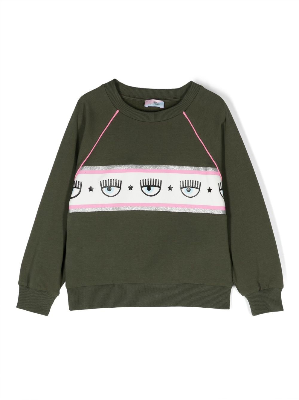 Chiara Ferragni Kids Eyelike print sweatshirt - Green von Chiara Ferragni Kids