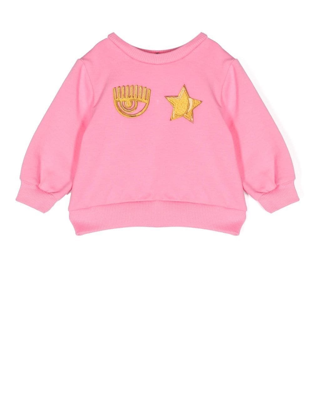 Chiara Ferragni Kids Eyestar crew-neck sweatshirt - Pink von Chiara Ferragni Kids