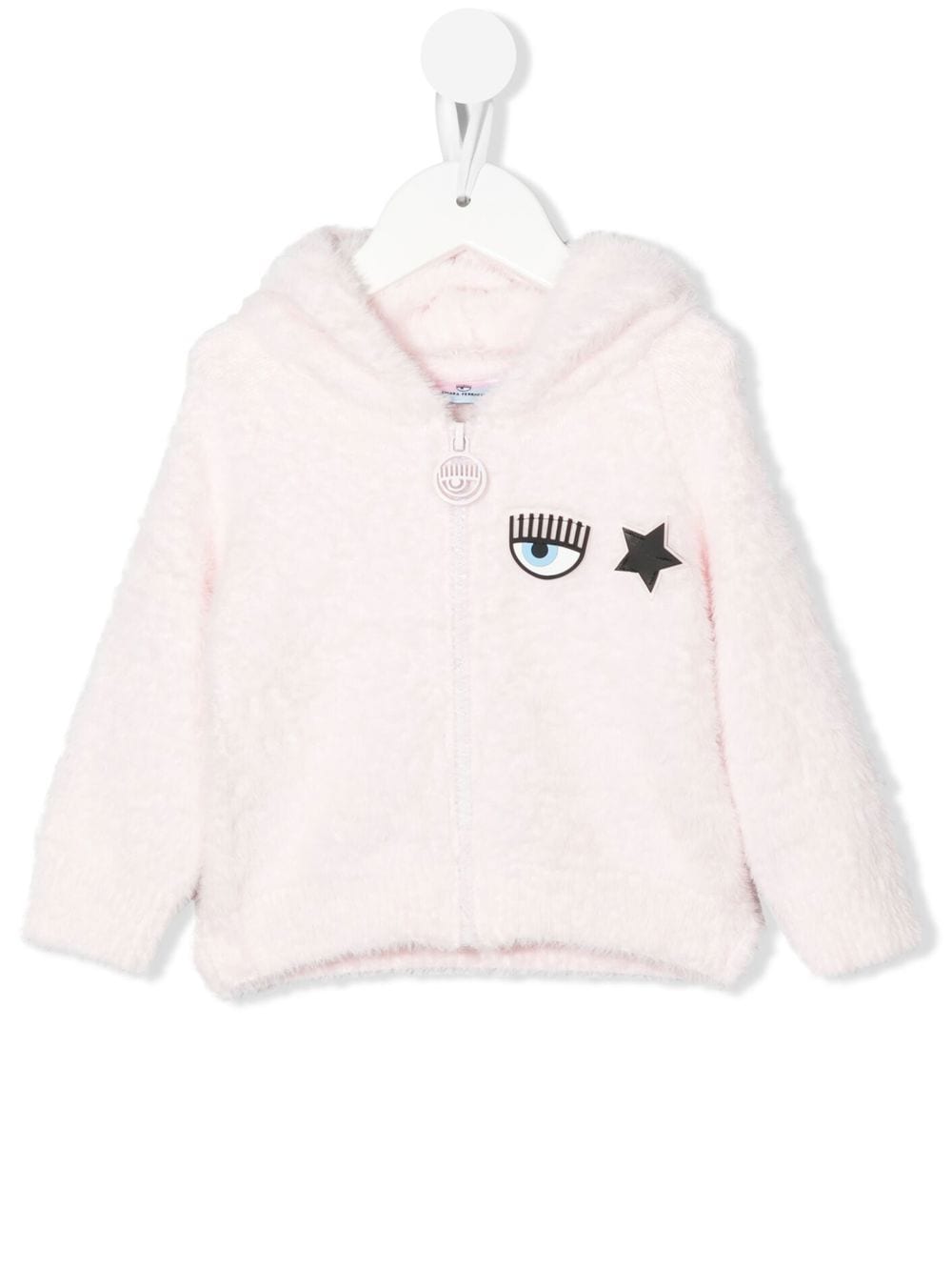 Chiara Ferragni Kids Eyestar plush-knit zip-up hoodie - Pink von Chiara Ferragni Kids