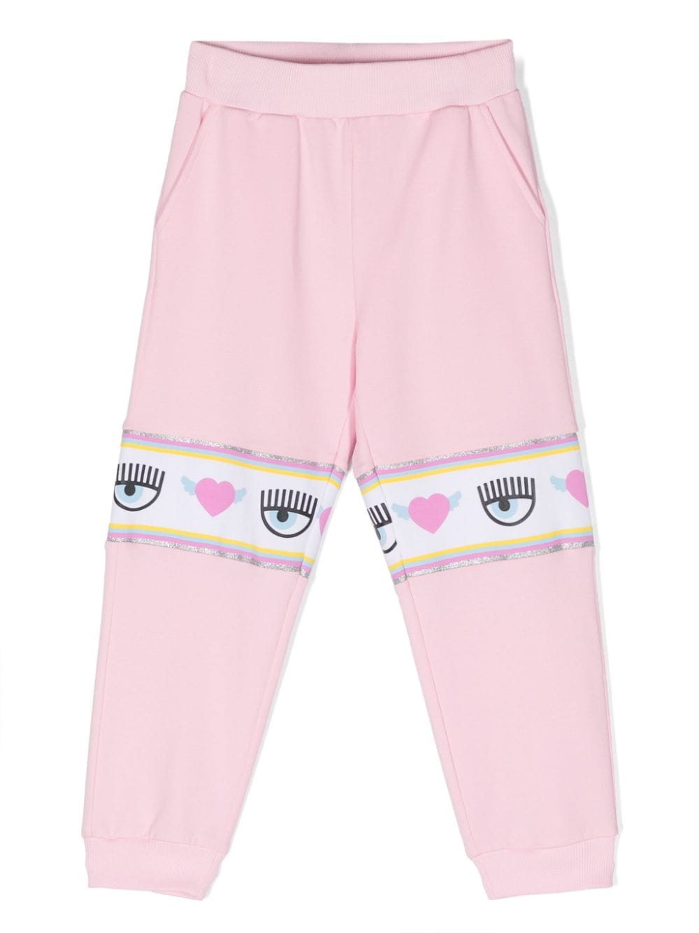 Chiara Ferragni Kids Maxi Logomania jersey track pants - Pink von Chiara Ferragni Kids