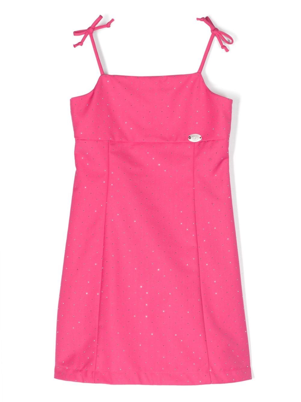 Chiara Ferragni Kids beaded twill A-line dress - Pink von Chiara Ferragni Kids