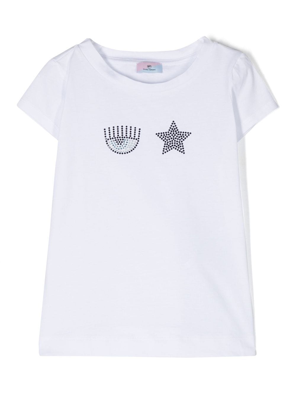 Chiara Ferragni Kids embellished cotton T-shirt - White von Chiara Ferragni Kids