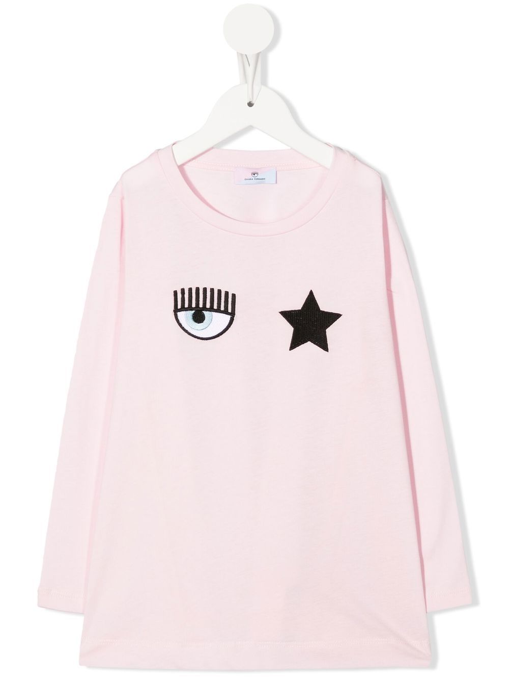 Chiara Ferragni Kids embroidered-logo cotton sweatshirt - Pink von Chiara Ferragni Kids