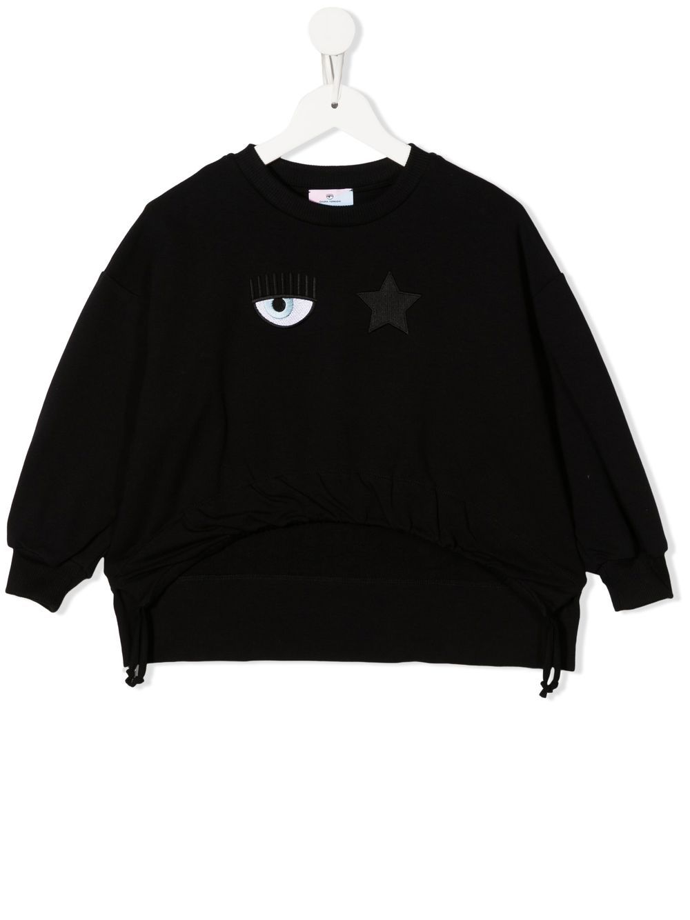 Chiara Ferragni Kids embroidered-motif sweatshirt - Black von Chiara Ferragni Kids