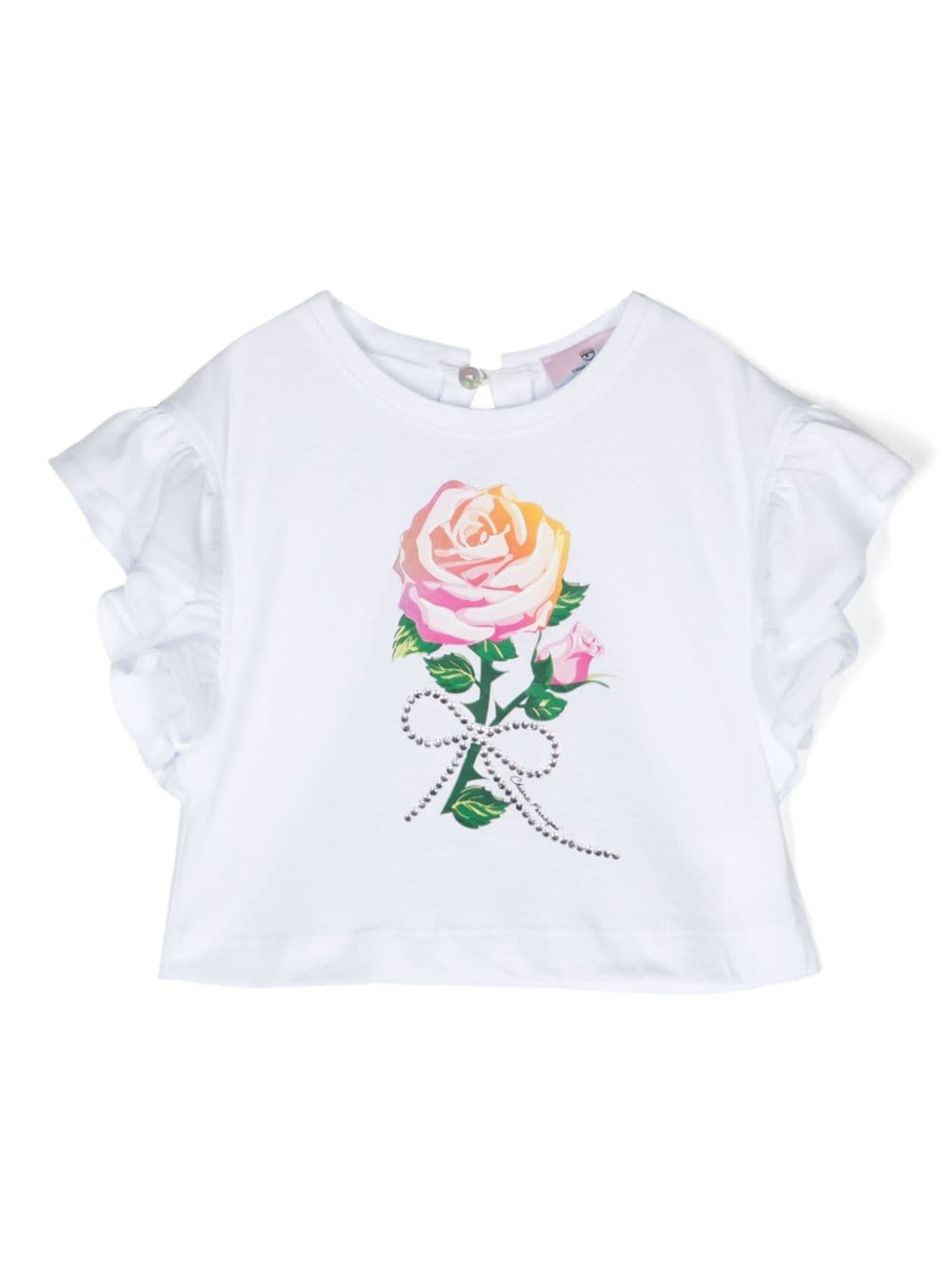 Chiara Ferragni Kids floral-print cotton T-shirt - White von Chiara Ferragni Kids