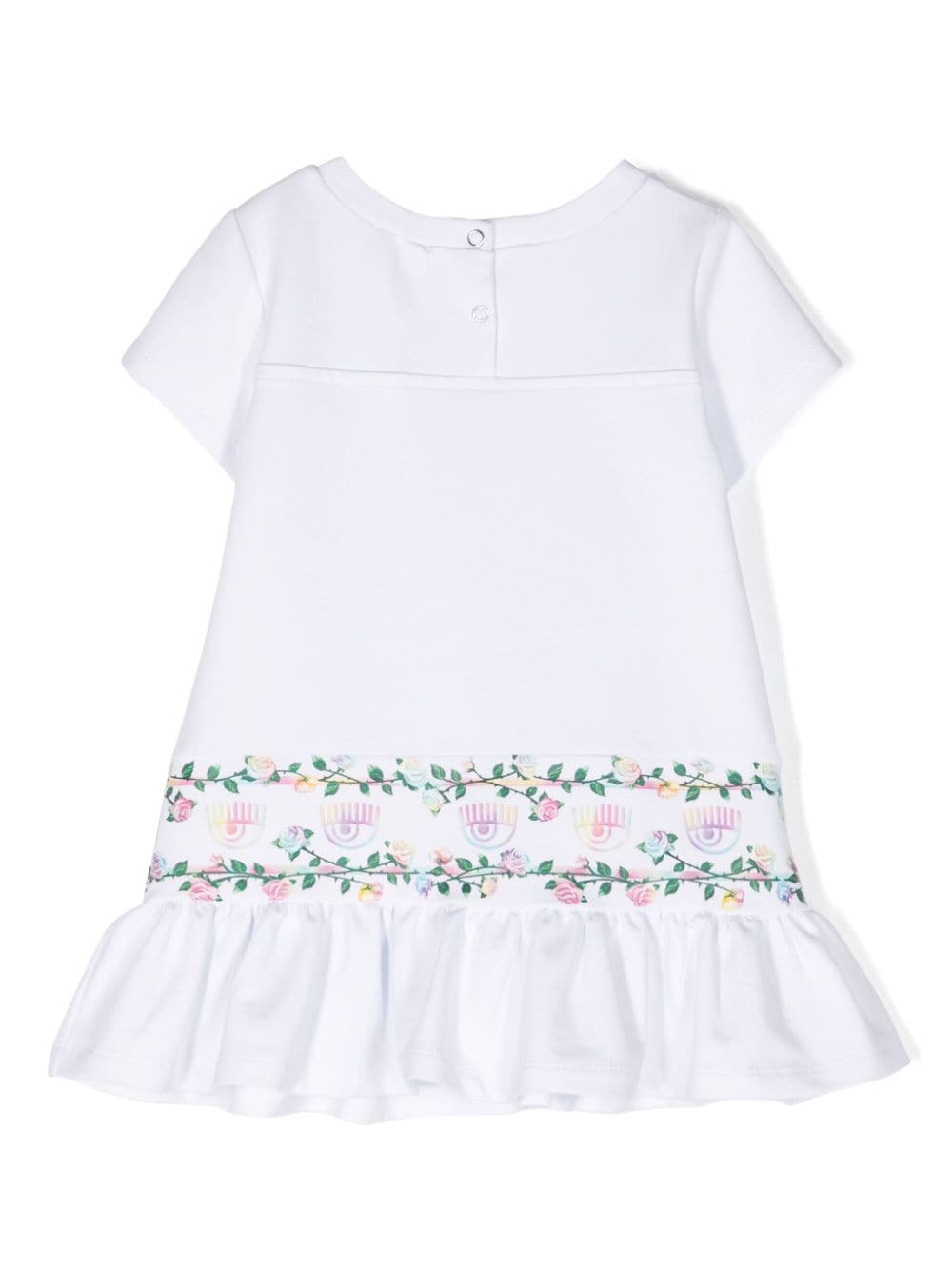 Chiara Ferragni Kids floral-print flared dress - White von Chiara Ferragni Kids