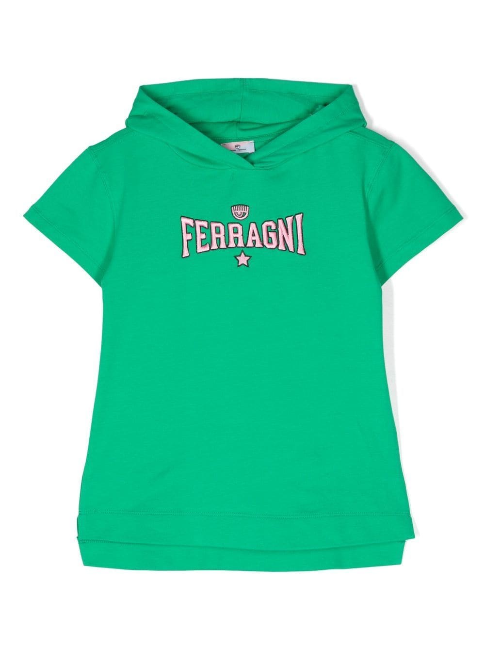 Chiara Ferragni Kids hooded logo-embroidered dress - Green von Chiara Ferragni Kids