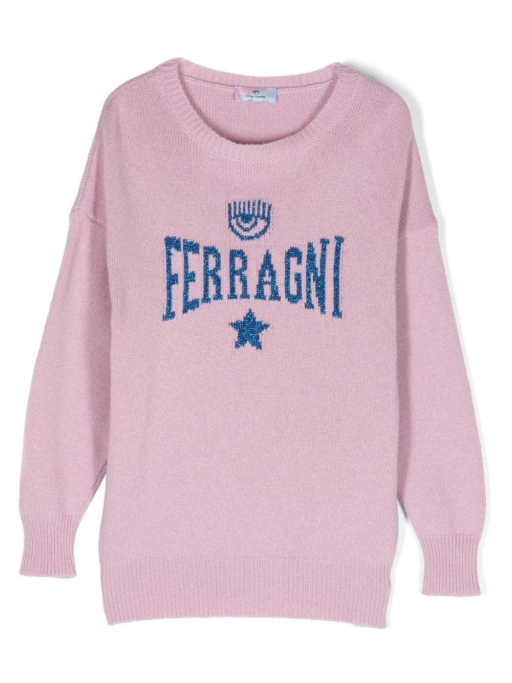 Chiara Ferragni Kids intarsia-logo sweatshirt - Pink von Chiara Ferragni Kids