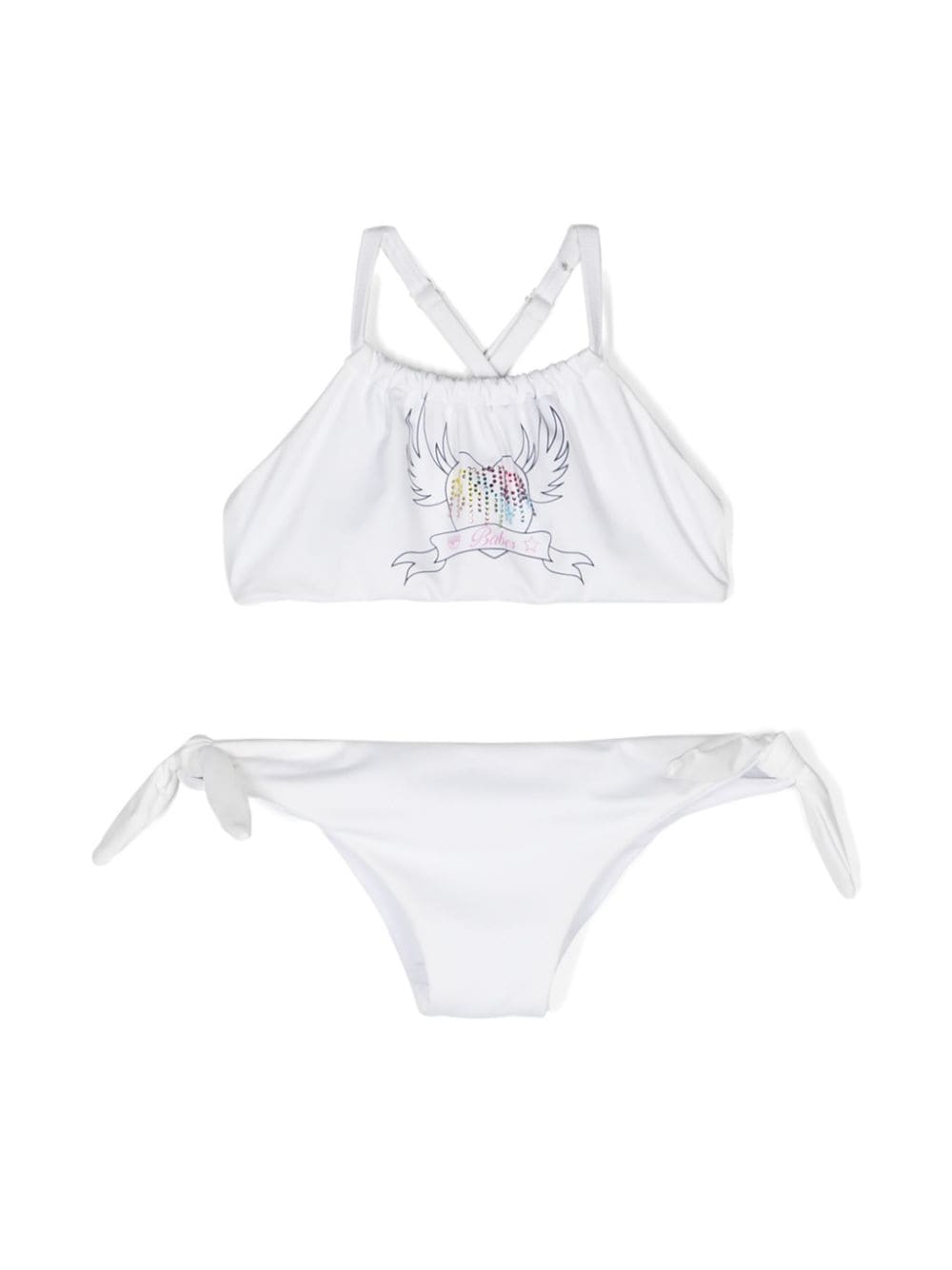 Chiara Ferragni Kids logo-embellished bikini set - White